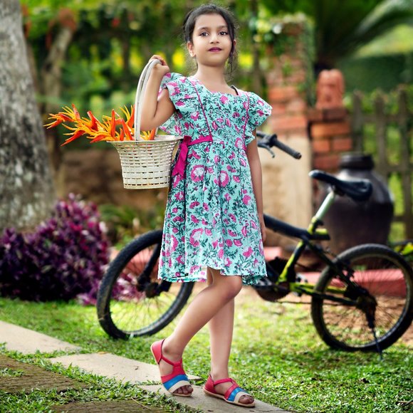 NinaKai Other - (New) Green and Pink Spring/Summer 100% Cotton Dress